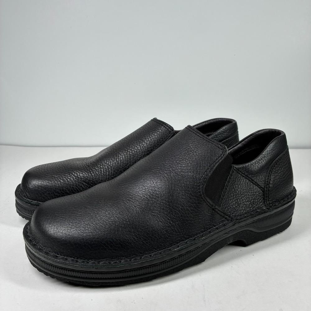 Naot Eiger Men's US 11/44 Black Leather Slip-On Comfort Orthotic Loafers Shoes